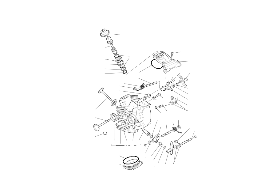 Horizontal cylinder head
