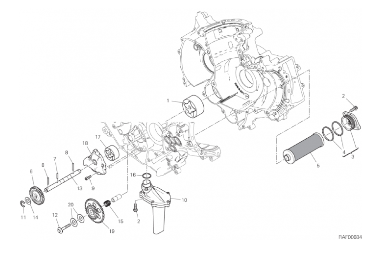 08A OIL PUMP - FILTER (10/19)