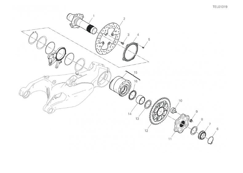 29B REAR WHEEL SPINDLE (25/46)