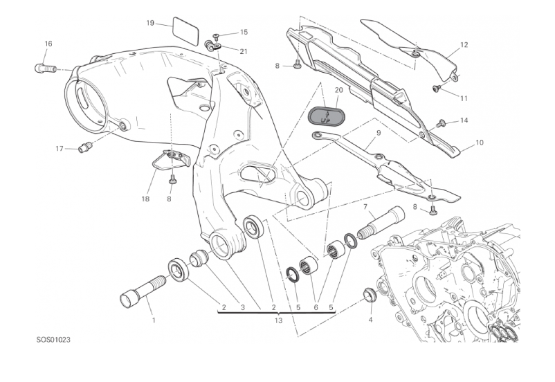 19A REAR SWINGING ARM (6/46)