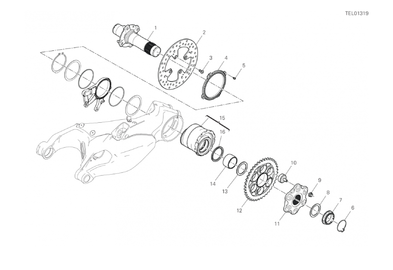 29B REAR WHEEL SPINDLE (25/46)