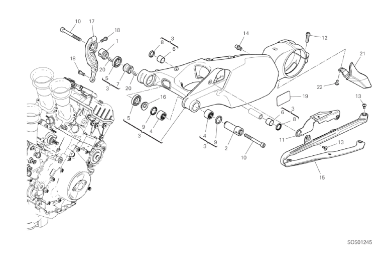 19A REAR SWINGING ARM (6/43)