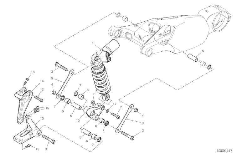 23A REAR SHOCK ABSORBER (15/43)