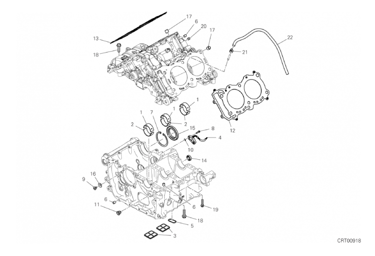 09B HALF-CRANKCASES PAIR (12/18)