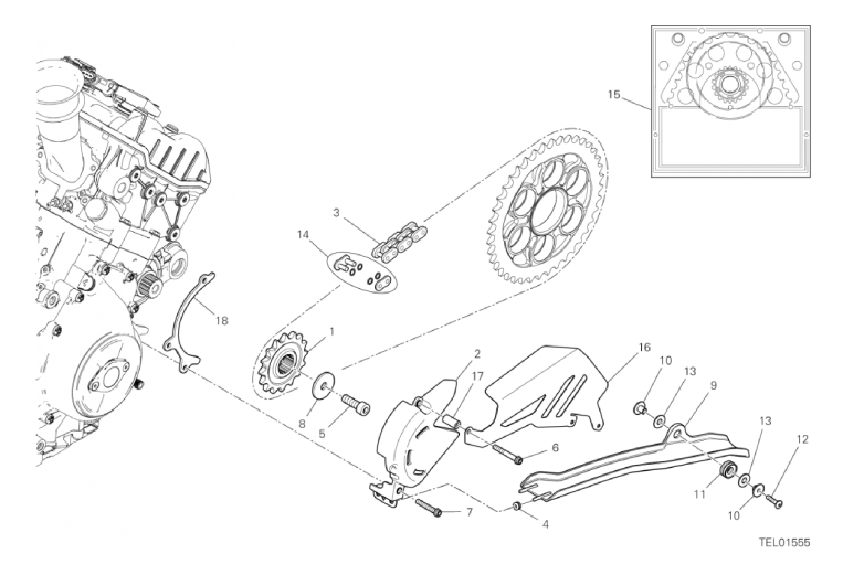 17A FRONT SPROCKET - CHAIN (2/46)