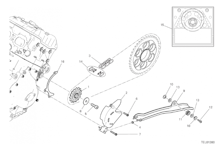 17A FRONT SPROCKET - CHAIN (3/46)