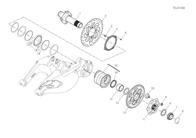 28B REAR WHEEL SPINDLE (24/42)