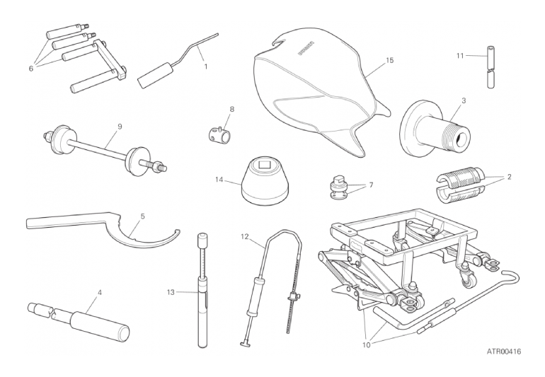 01B WORKSHOP SERVICE TOOLS, FRAME (2/3)