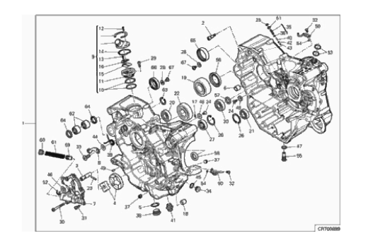 09A HALF-CRANKCASES PAIR (10/16)