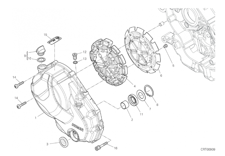 005 CLUTCH COVER (4/18)