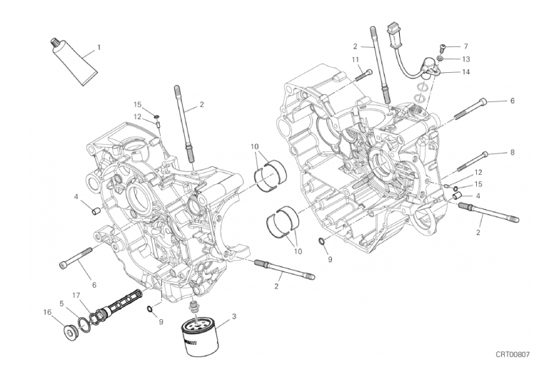 10A HALF-CRANKCASES PAIR (16/18)