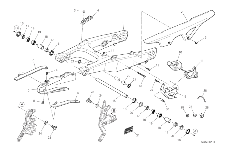 18A REAR SWINGING ARM (5/34)