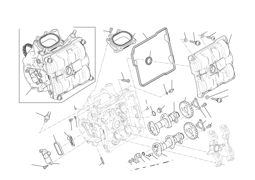 Horizontal cylinder head - timing