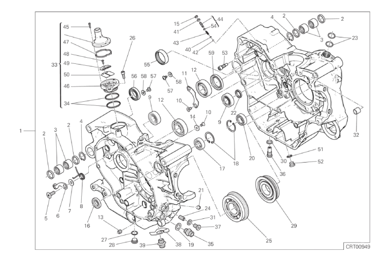 09A HALF-CRANKCASES PAIR (11/17)