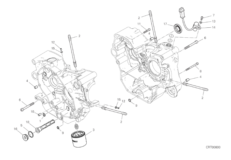 09A HALF-CRANKCASES PAIR (12/17)