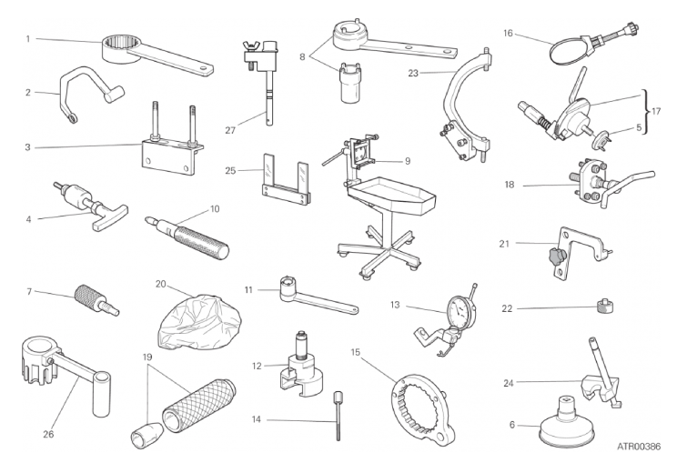 01B WORKSHOP SERVICE TOOLS, ENGINE (2/3)