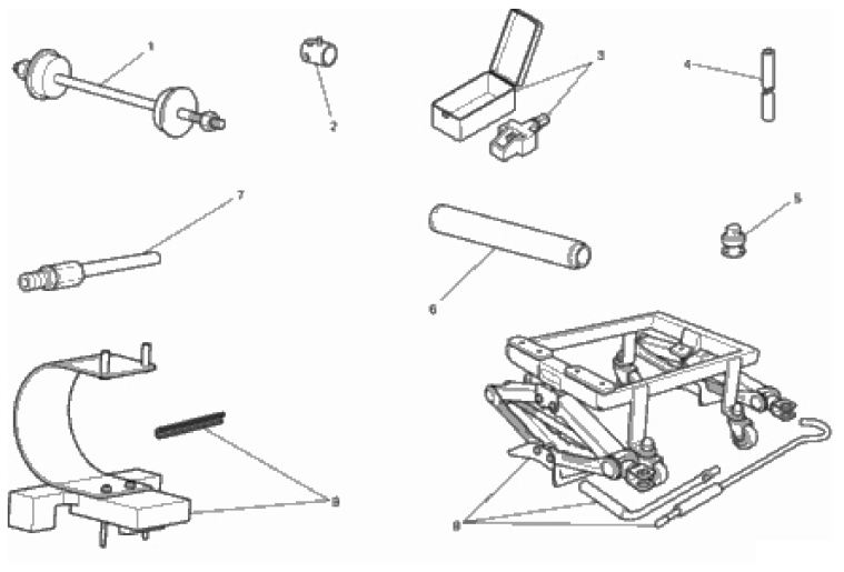 WORKSHOP SERVICE TOOLS, FRAME 