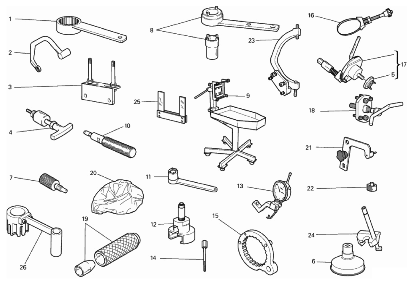 WORKSHOP SERVICE TOOLS, ENGINE 