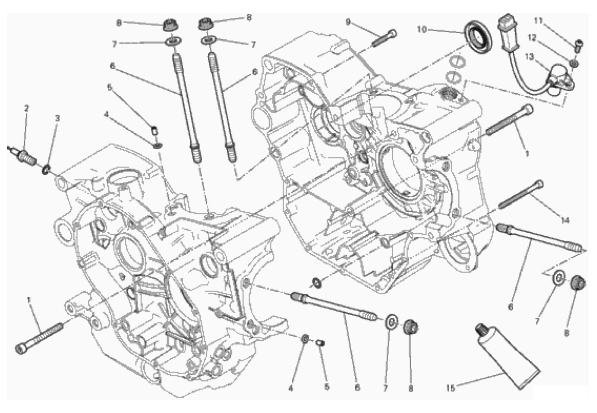 HALF-CRANKCASES PAIR