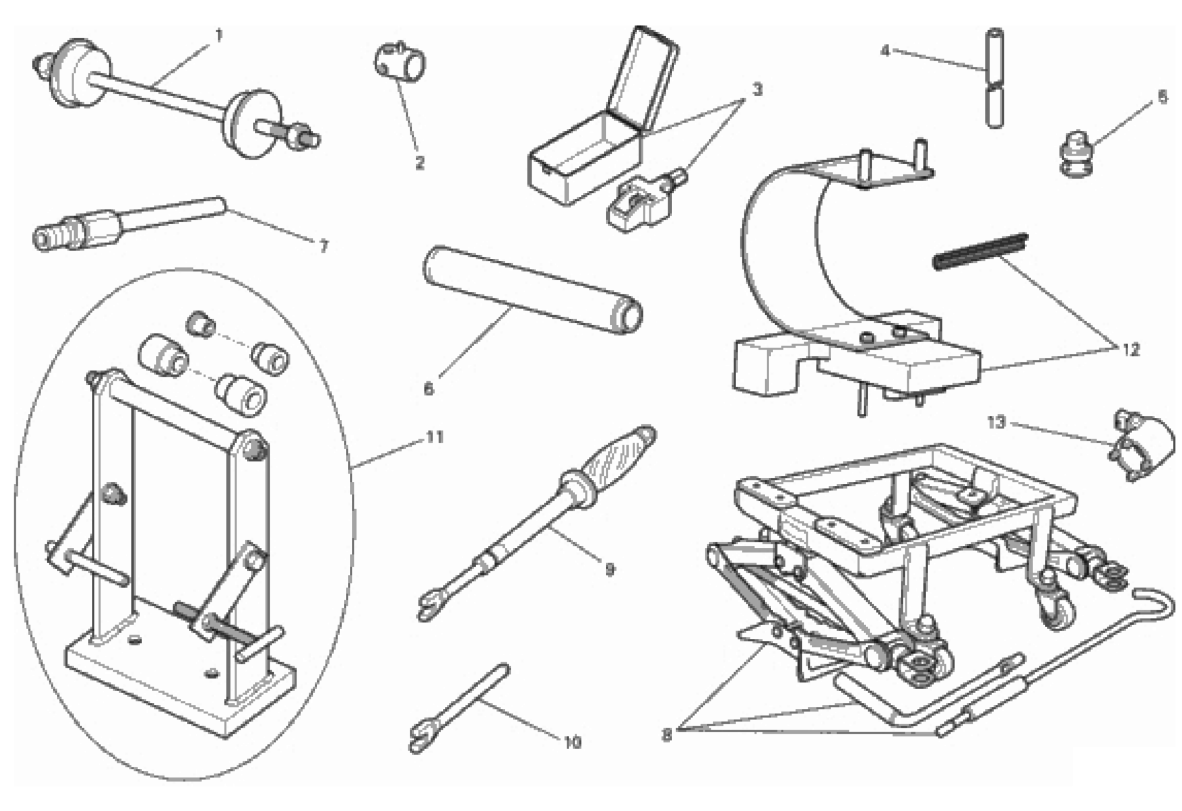 WORKSHOP SERVICE TOOLS, FRAME