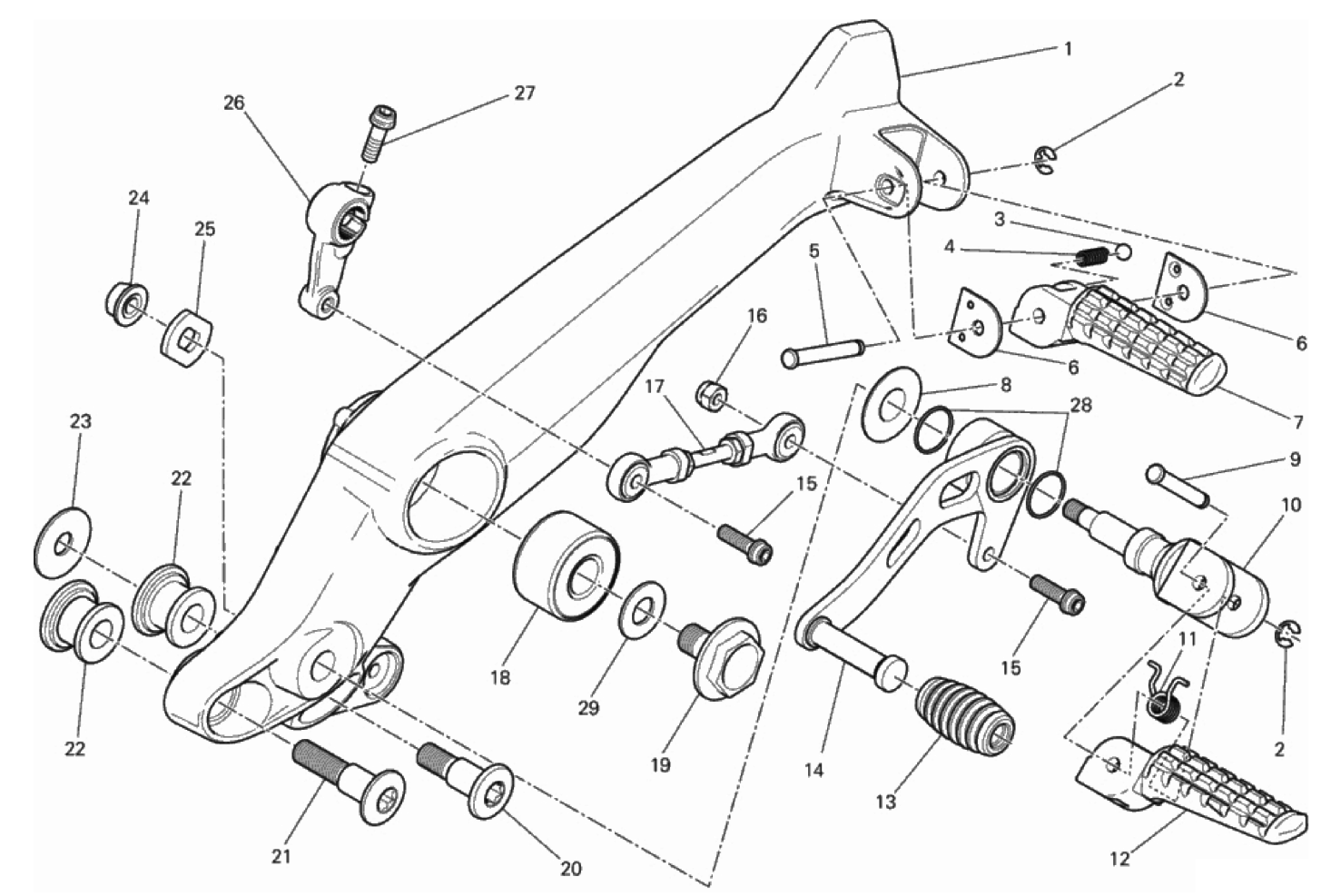 FOOTRESTS, LEFT