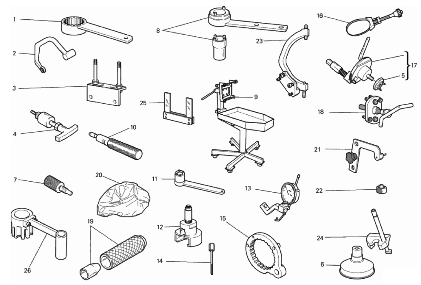 WORKSHOP SERVICE TOOLS, ENGINE