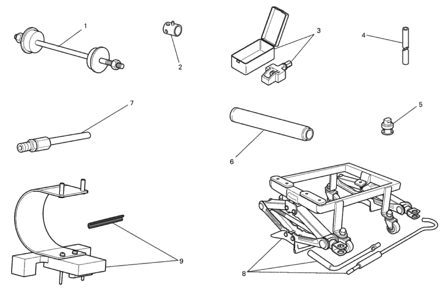 WORKSHOP SERVICE TOOLS, FRAME