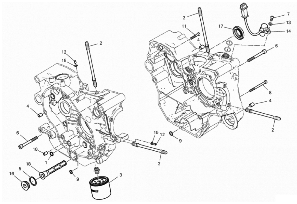 HALF-CRANKCASES PAIR 