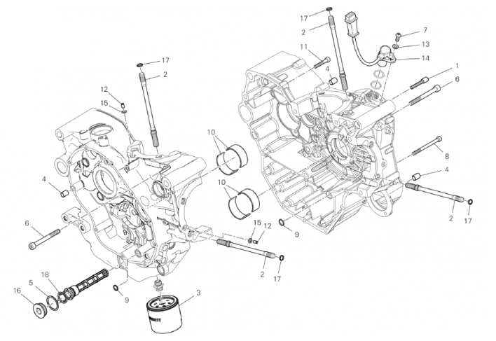 HALF-CRANKCASES PAIR 