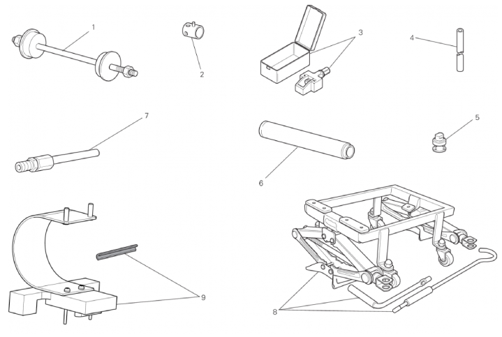 WORKSHOP SERVICE TOOLS, FRAME 