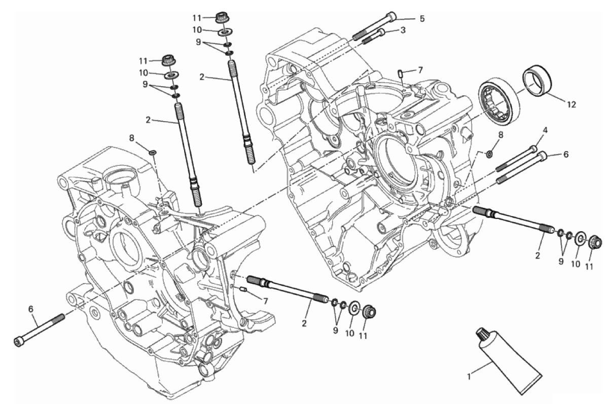 HALF-CRANKCASES PAIR 