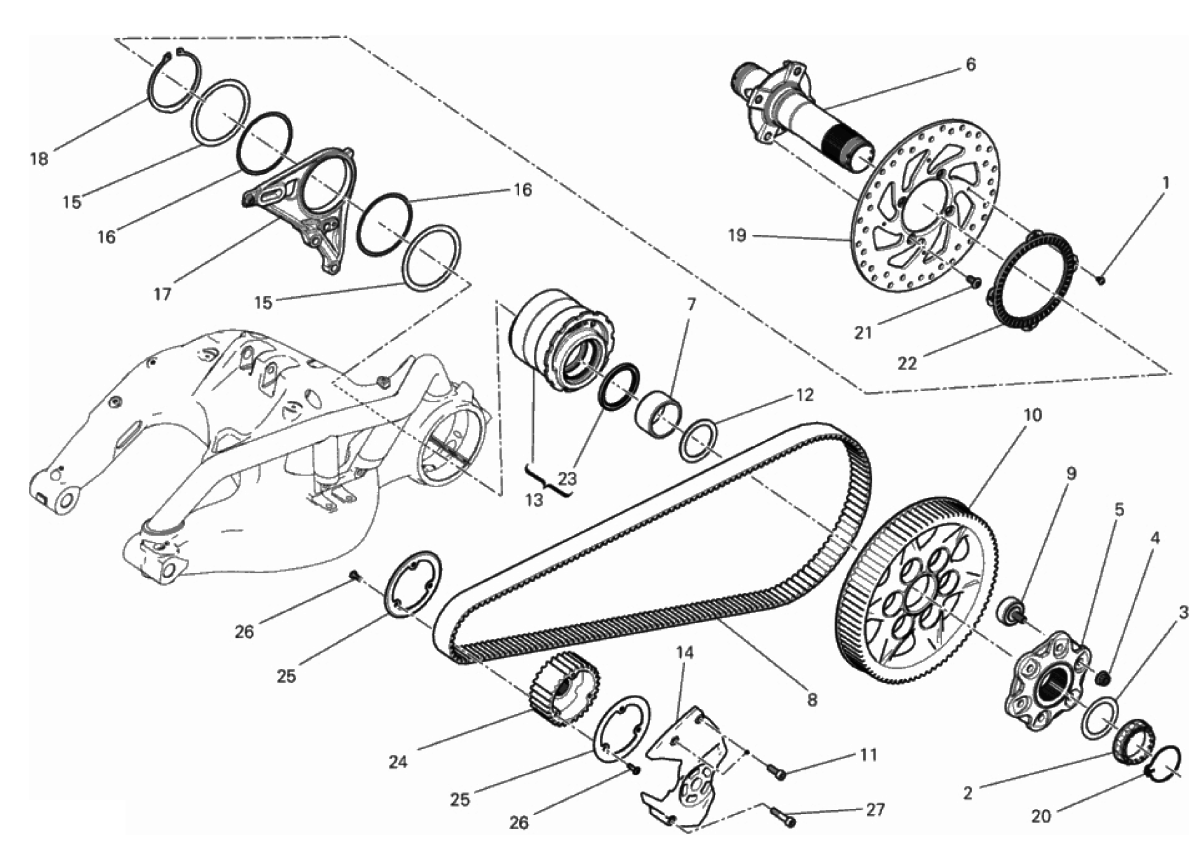 HUB, REAR WHEEL 