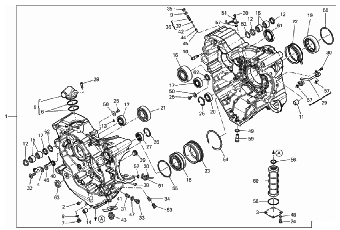 HALF-CRANKCASES PAIR 