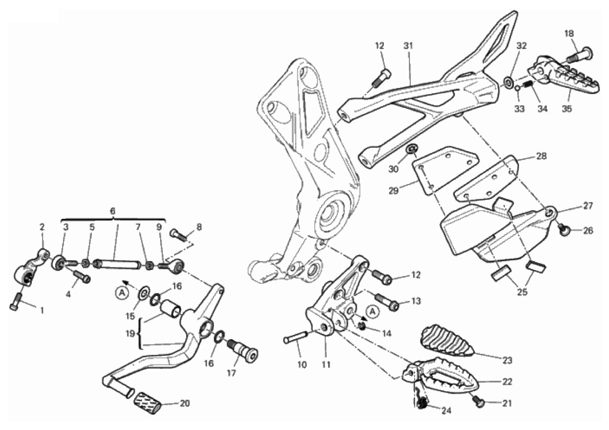 FOOTRESTS, LEFT 