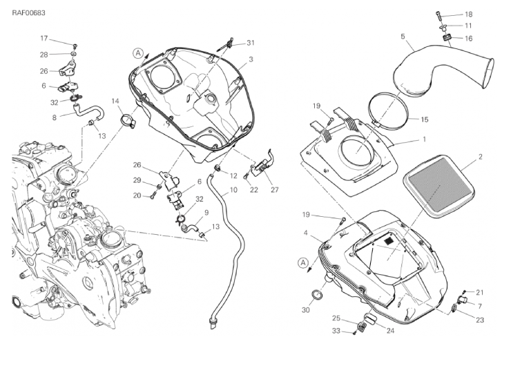 34A AIR INTAKE - OIL BREATHER (37/44)