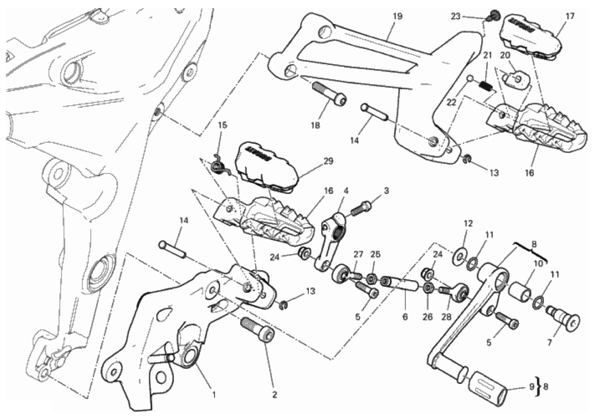 FOOTRESTS, LEFT 