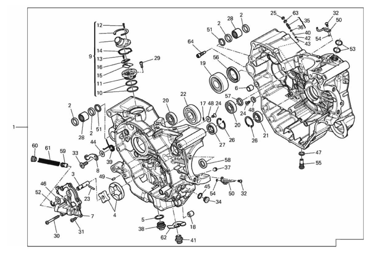 HALF-CRANKCASES PAIR 