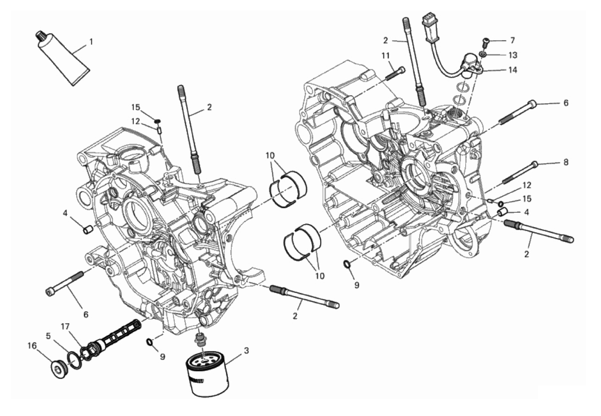 HALF-CRANKCASES PAIR 