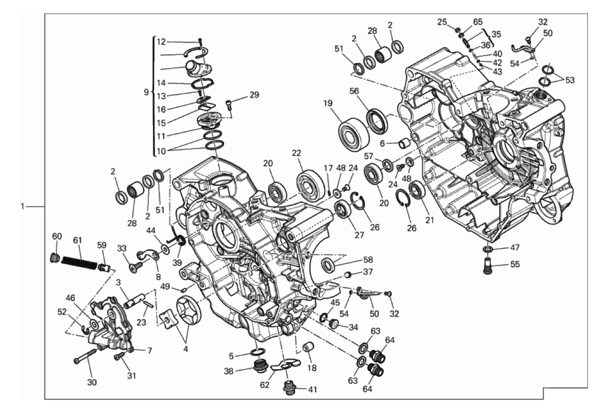 HALF-CRANKCASES PAIR 