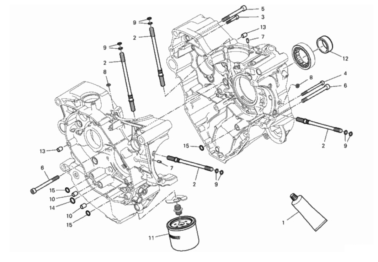 HALF-CRANKCASES PAIR 