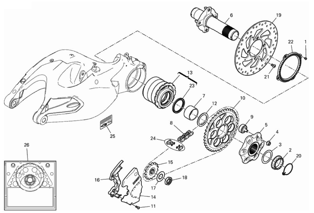 HUB, REAR WHEEL 