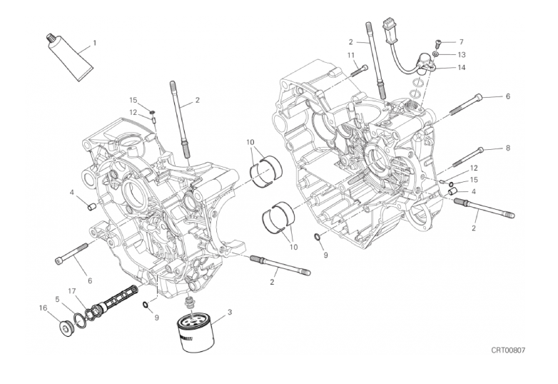 10A HALF-CRANKCASES PAIR (16/18)
