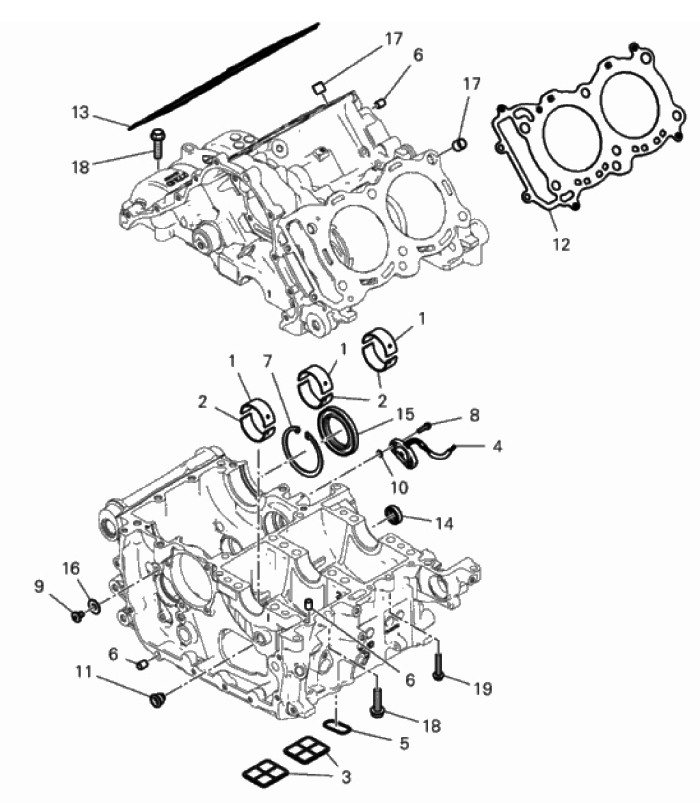 HALF-CRANKCASES PAIR 