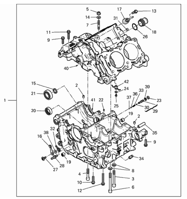 HALF-CRANKCASES PAIR 