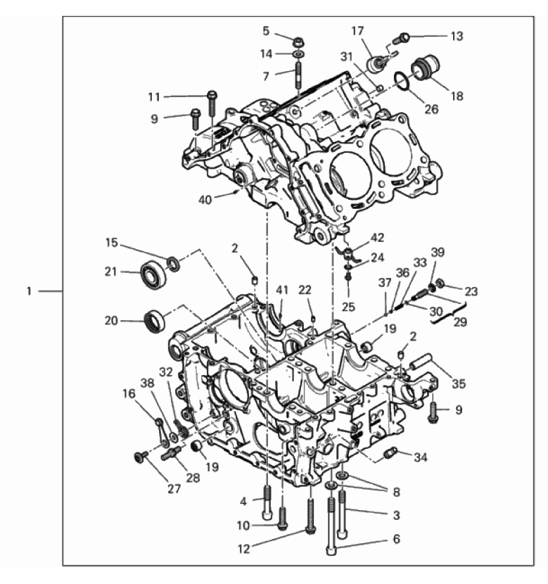 HALF-CRANKCASES PAIR 