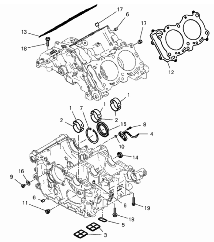 HALF-CRANKCASES PAIR 