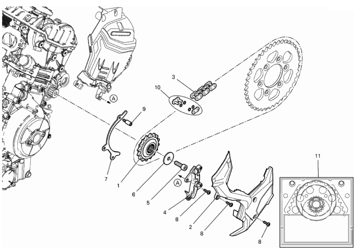 FRONT SPROCKET - CHAIN 