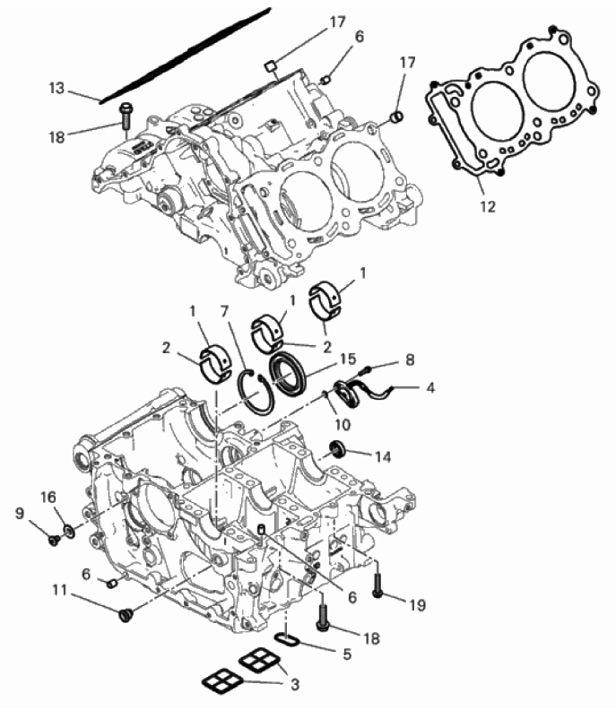 HALF-CRANKCASES PAIR 