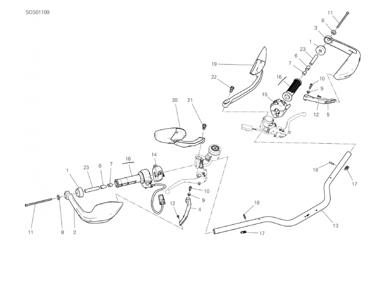 22A HANDLEBAR AND CONTROLS (14/53)
