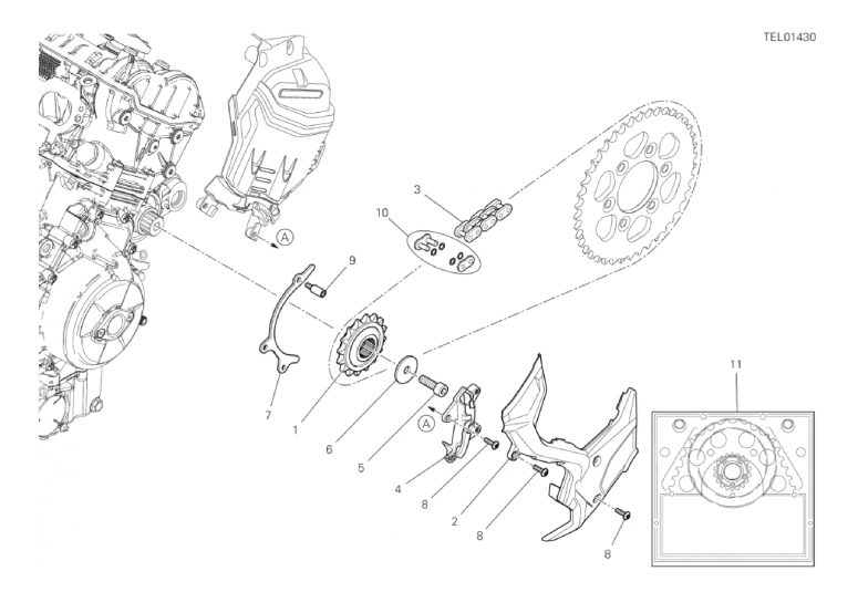 17A FRONT SPROCKET - CHAIN (2/50)
